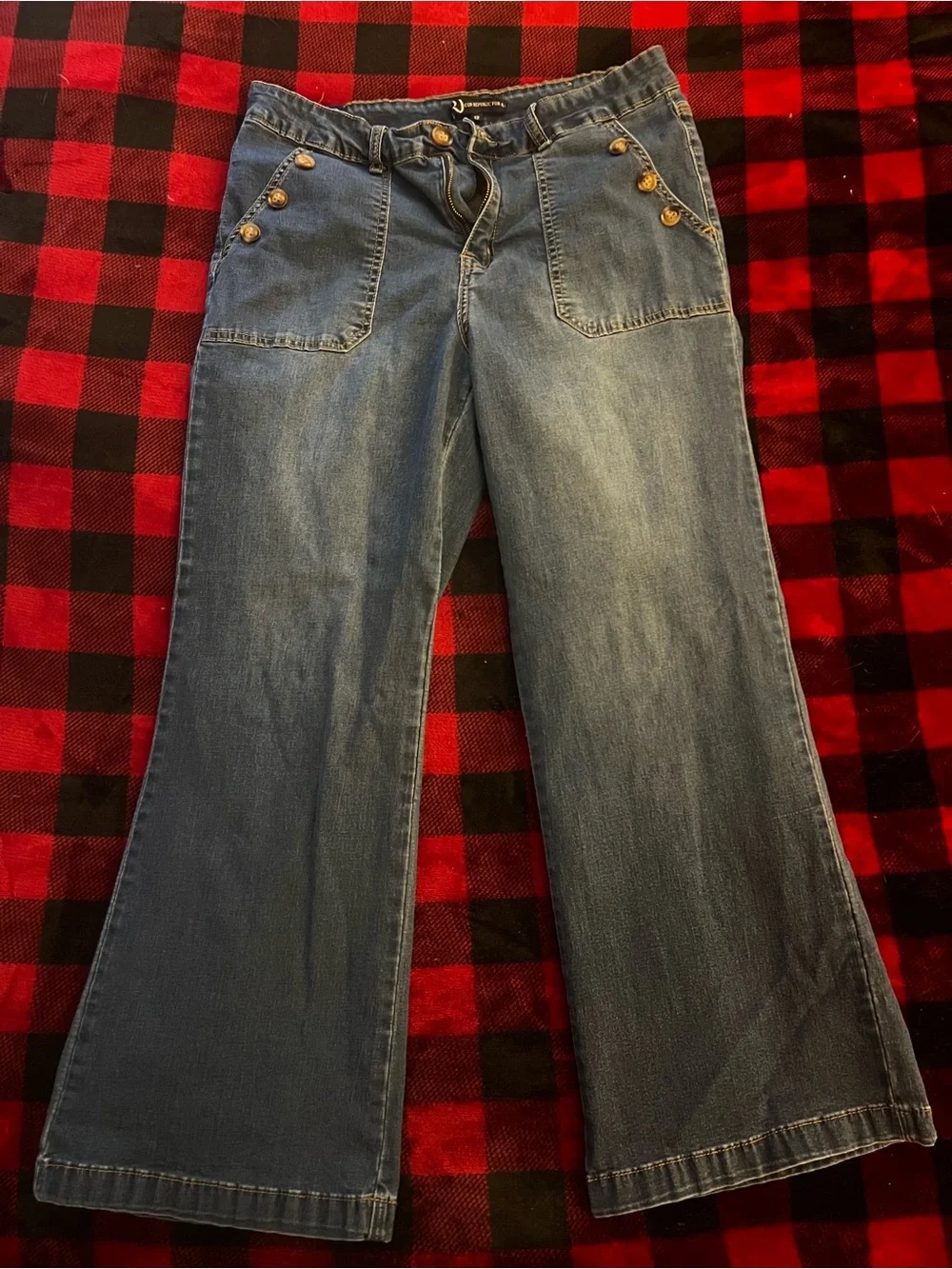 Women’s Wide Leg Denim Jeans in Blue